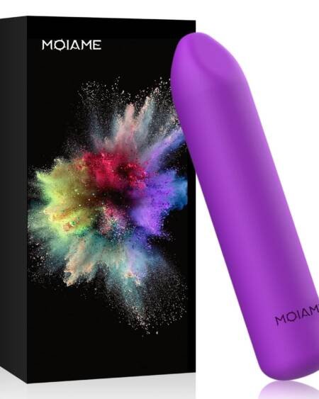 Small Bullet Vibrator for Women: Waterproof Mini Clit Vibrator with 10 Modes, Full Silicone Vibrating Finger Massager for G Spot Nipple, Female Rechargeable Lipstick Vibe Sex Toy, Purple
